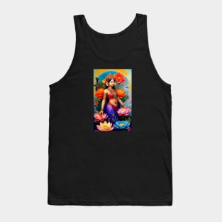 Lakshmi Goddess Lotus Blossom Tank Top